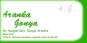 aranka gonya business card